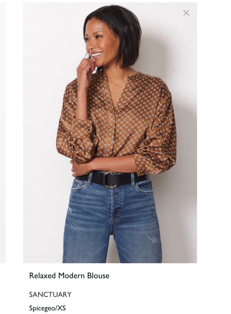 Sanctuary Bronze Relaxed Modern Blouse S